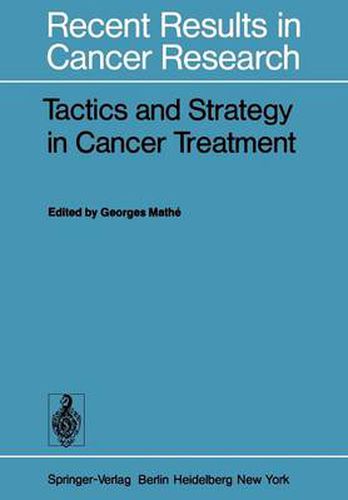 Cover image for Tactics and Strategy in Cancer Treatment