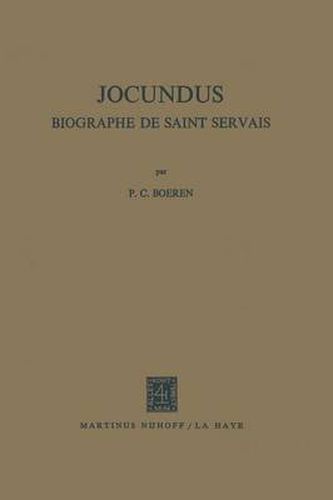 Cover image for Jocundus: Biographe de Saint Servais