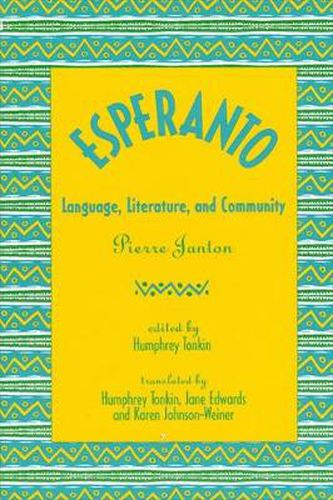 Cover image for Esperanto: Language, Literature, and Community