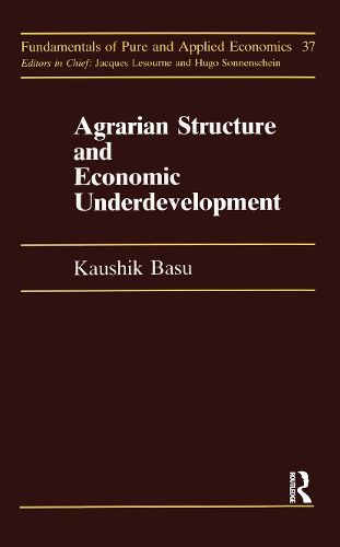 Cover image for Agrarian Structure And Economi