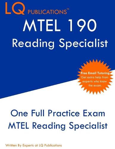 Cover image for MTEL Reading Specialist: One Full Practice Exam - Free Online Tutoring - Updated Exam Questions