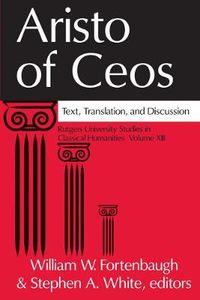 Cover image for Aristo of Ceos: Text, Translation, and Discussion