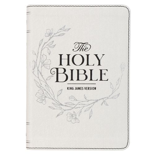 KJV Bible Compact Large Print Faux Leather White