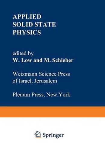 Cover image for Applied Solid State Physics