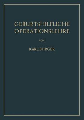 Cover image for Geburtshilfliche Operationslehre