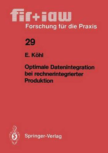Cover image for Optimale Datenintegration bei rechnerintegrierter Produktion