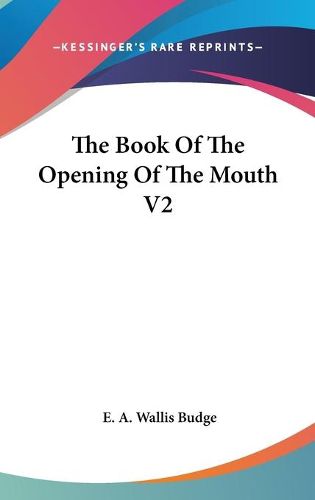 Cover image for The Book of the Opening of the Mouth V2