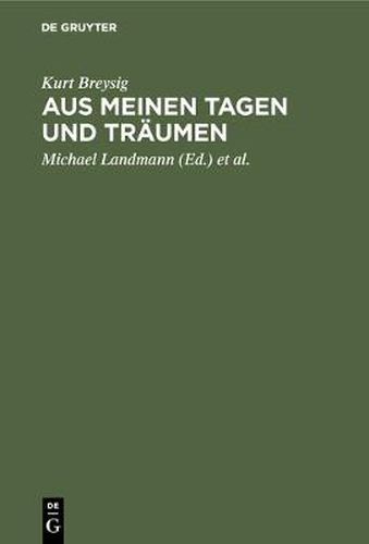 Cover image for Aus meinen Tagen und Traumen