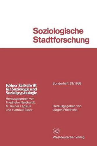 Cover image for Soziologische Stadtforschung