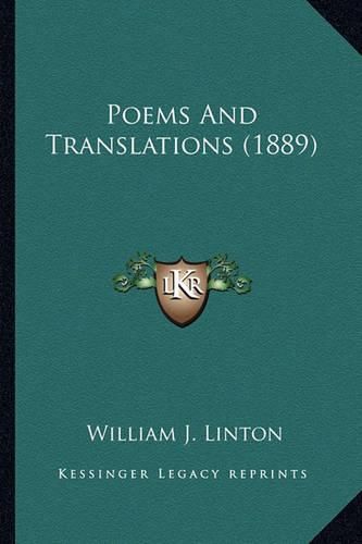 Cover image for Poems and Translations (1889) Poems and Translations (1889)