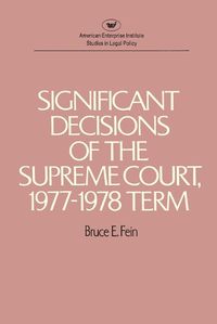 Cover image for Significant Decisions of the Supreme Court