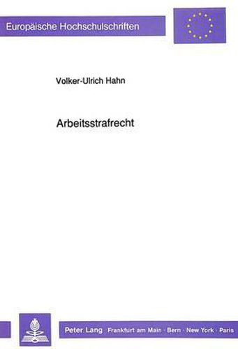 Cover image for Arbeitsstrafrecht