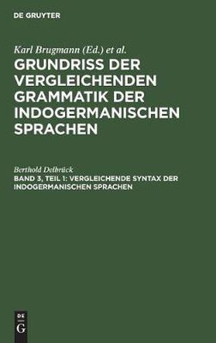 Cover image for Vergleichende Syntax der indogermanischen Sprachen