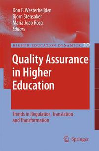 Cover image for Quality Assurance in Higher Education: Trends in Regulation, Translation and Transformation