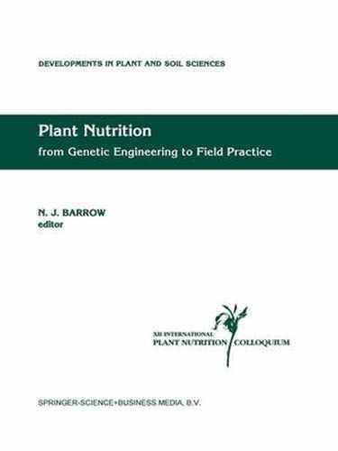 Cover image for Plant Nutrition - from Genetic Engineering to Field Practice: Proceedings of the Twelfth International Plant Nutrition Colloquium, 21-26 September 1993, Perth, Western Australia