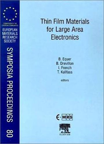 Cover image for Thin Film Materials for Large Area Electronics