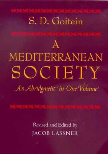 Cover image for A Mediterranean Society,  An Abridgment in One Volume