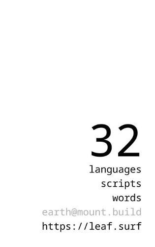 Cover image for 32 Languages, 32 Words: 32 Scripts