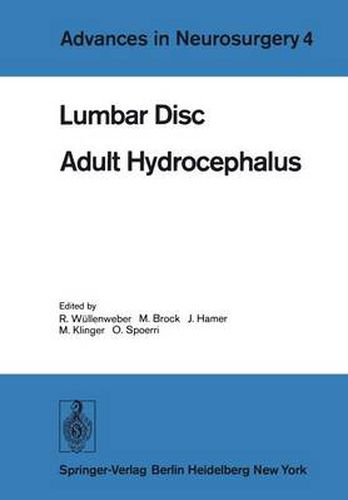 Cover image for Lumbar Disc Adult Hydrocephalus: Proceedings of the 27th Annual Meeting of the Deutsche Gesellschaft Fur Neurochirurgie, Berlin, September 12-15, 1976