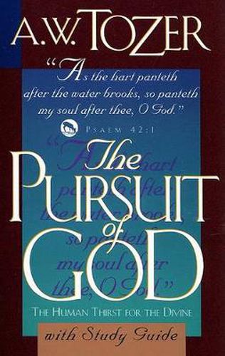 Cover image for Pursuit Of God With Study Guide, The