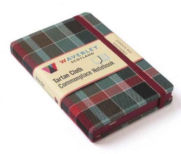 Cover image for Waverley (M): Gordon Red Weathered Tartan Cloth Commonplace Notebook