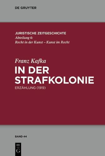 Cover image for In Der Strafkolonie: Erzahlung (1919)