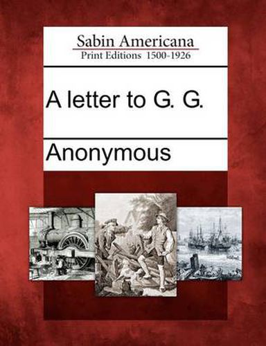 Cover image for A Letter to G. G.