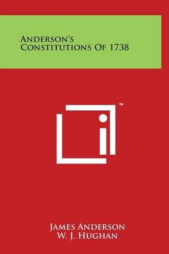 Cover image for Anderson's Constitutions of 1738