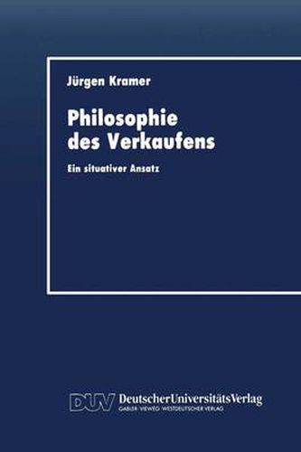 Cover image for Philosophie des Verkaufens