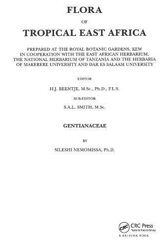 Cover image for Flora of Tropical East Africa - Gentianaceae (2002)