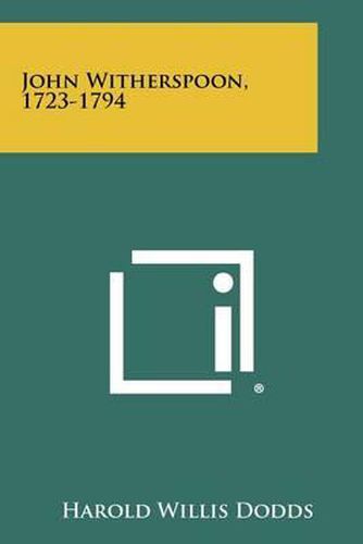 Cover image for John Witherspoon, 1723-1794