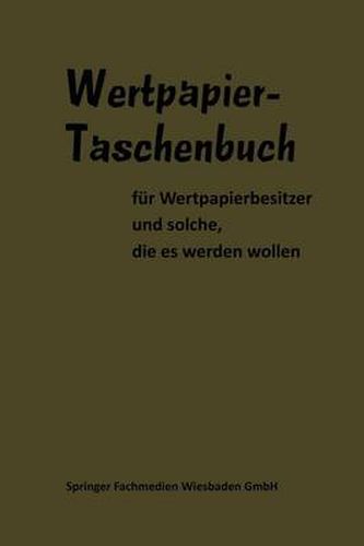 Wertpapier Taschenbuch