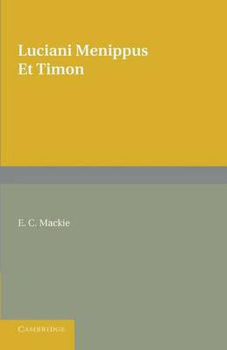 Cover image for Menippus et Timon