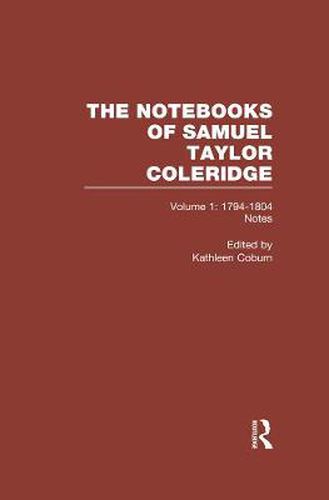 Cover image for Coleridge Notebooks  V1 Notes
