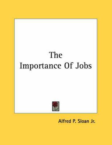 Cover image for The Importance of Jobs