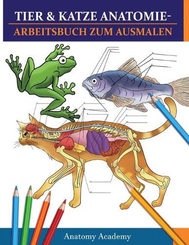 Cover image for Tier & Katze Anatomie-Arbeitsbuch zum Ausmalen