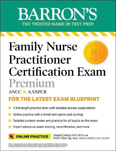 Cover image for Family Nurse Practitioner Certification Exam Premium: 4 Practice Tests + Comprehensive Review + Online Practice