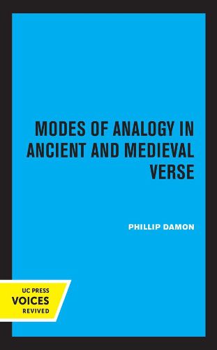 Cover image for Modes of Analogy in Ancient and Medieval Verse