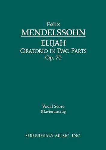 Cover image for Elijah, Op.70: Vocal score