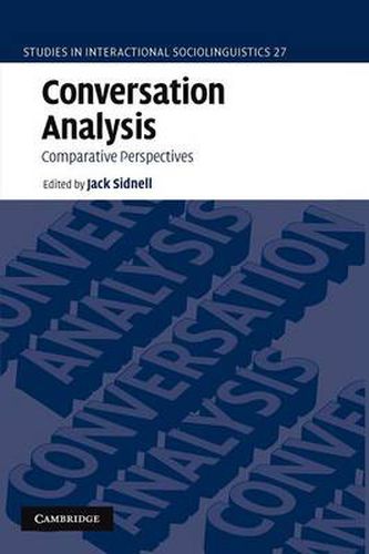 Cover image for Conversation Analysis: Comparative Perspectives