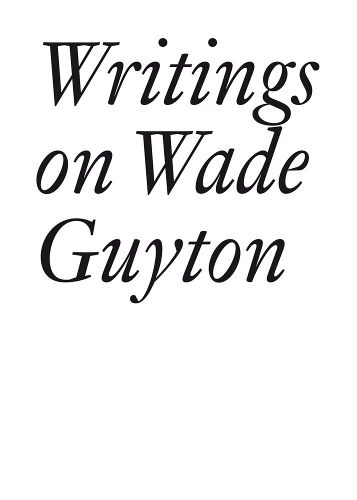 Cover image for Writings on Wade Guyton