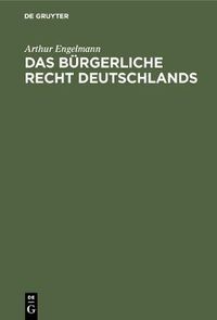 Cover image for Das burgerliche Recht Deutschlands