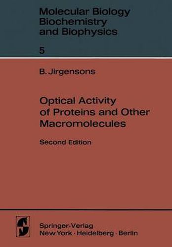 Cover image for Optical Activity of Proteins and Other Macromolecules