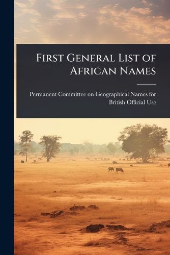 Cover image for First General List of African Names