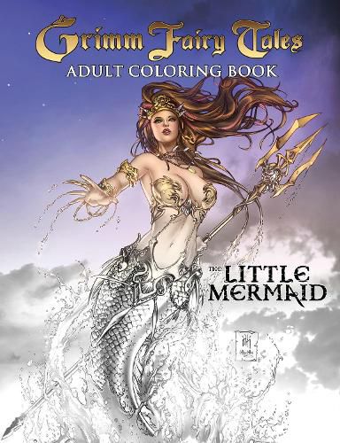 Cover image for Grimm Fairy Tales Adult Coloring Book: The Little Mermaid