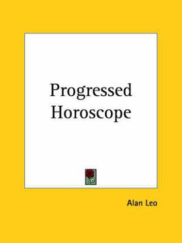 Cover image for Progressed Horoscope (1923)