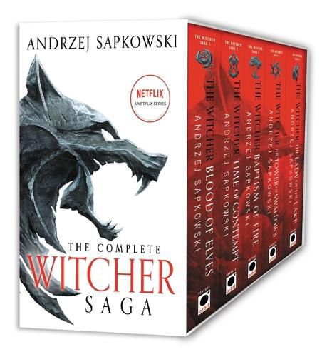 Cover image for The Witcher Boxed Set: Blood of Elves, the Time of Contempt, Baptism of Fire, the Tower of Swallows, the Lady of the Lake