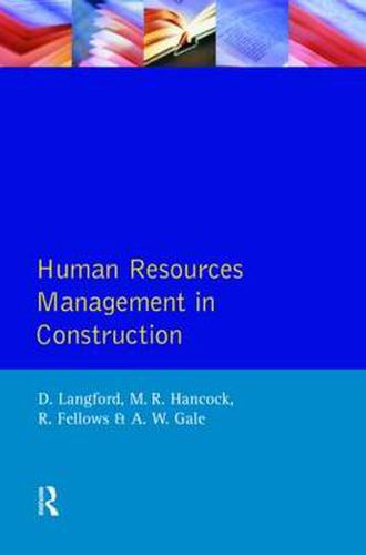 Cover image for Human Resources Management in Construction