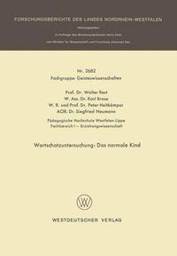 Cover image for Wortschatzuntersuchung: Das Normale Kind