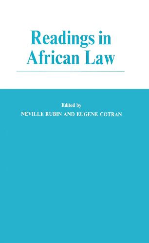 Cover image for Readings in African Law Cb: Volumes 1 and 2